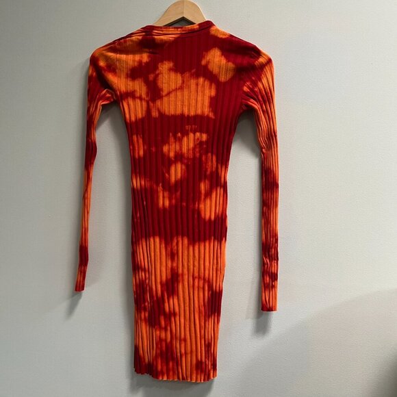 Cotton Citizen Capri Mini Dress Bodycon Tie Dye Cut Out Dress Red Size XS‎ NEW - Picture 6 of 8